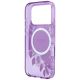 6. Guess IML Flowers Pearl Strap MagSafe Case for iPhone 18 Pro / 17 Pro – purple