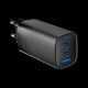 GEMBIRD FAST USB CHARGER POWER DELIVERY USB TYPE C, 3X USB, 65W, GAN BLACK