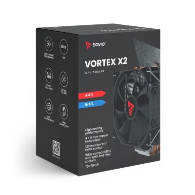 3. SAVIO CPU COOLER VORTEX X2