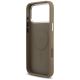 7. Guess Grained Triangle Logo MagSafe case for iPhone 17 Pro Max - brown
