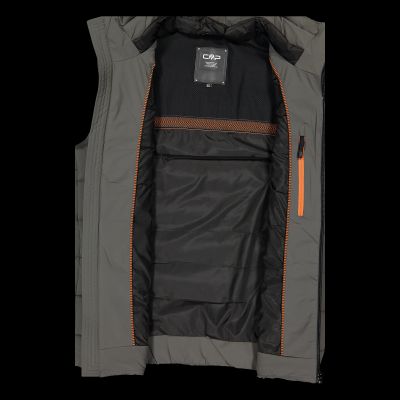 13. CMP men's insulated vest, winter sports vest, gray (34K0757/E910)