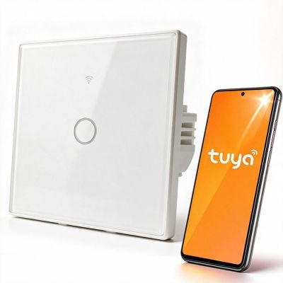 QOLTEC LIGHT ON/OFF SWITCH | TOUCH 1-CHANNEL | WI-FI | TIMER | TUYA | WHITE