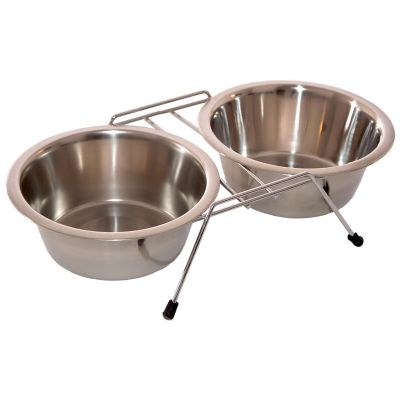 6. DOG AND CAT BOWL STAINLESS STEEL 2x550ML