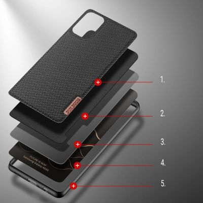 3. Dux Ducis Fino case covered with nylon material for Samsung Galaxy A03s black