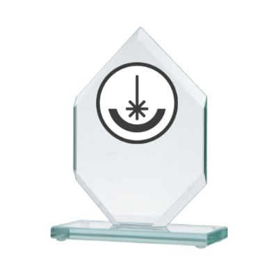 Engraved glass trophy