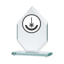 Engraved glass trophy
