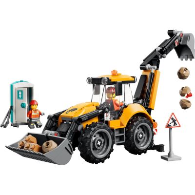 3. LEGO City 60480 - Yellow Backhoe Loader