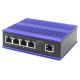 Industrial switch 4x 100 Base-TX PoE 120W + 1x uplink 100 Base-TX DIN extended temperature range.