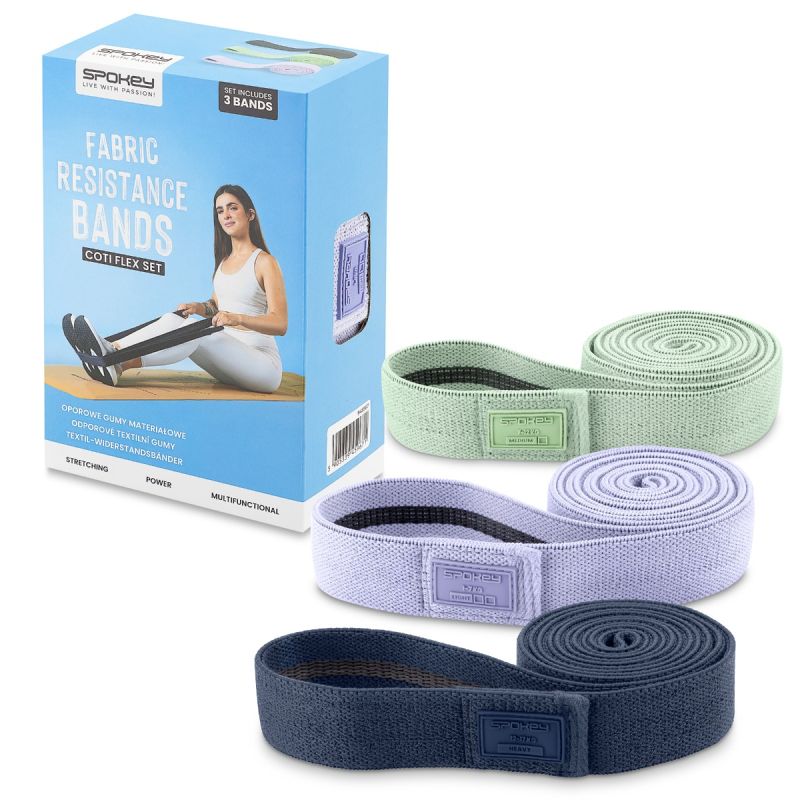 11. Set of 3 Spokey COTI FLEX SET fabric resistance bands