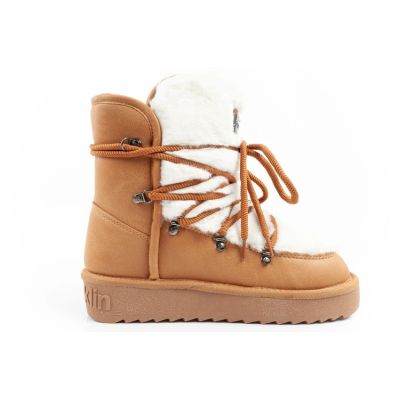 4. D.Franklin women's winter snow boots, fashionable fur lining, high