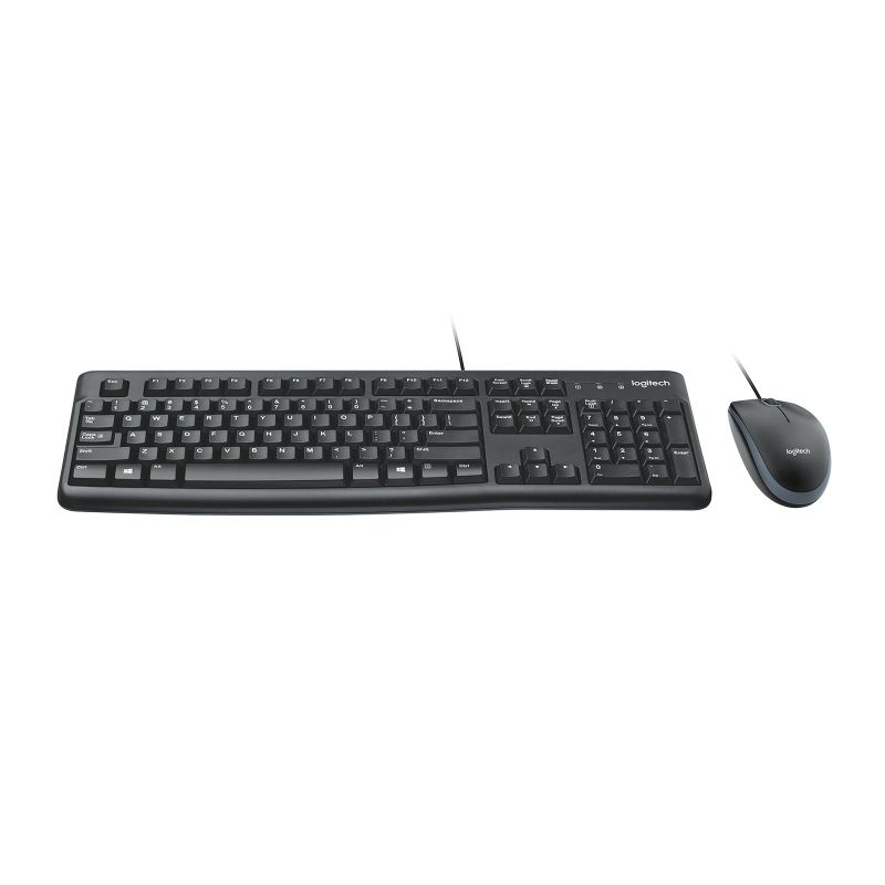 10. Logitech MK120 920-002562 keyboard and mouse set (membrane; USB 2.0; (US); black; optical; 1000 DPI)