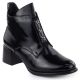 Black patent ankle boots for women with bows and block heel M.Daszyński 2481