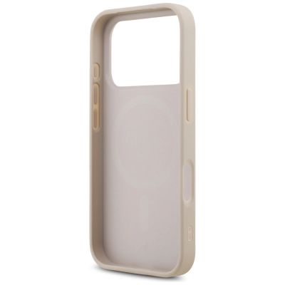 7. Guess Leather 4G Triangle Strass MagSafe Case for iPhone 17 Pro - Pink