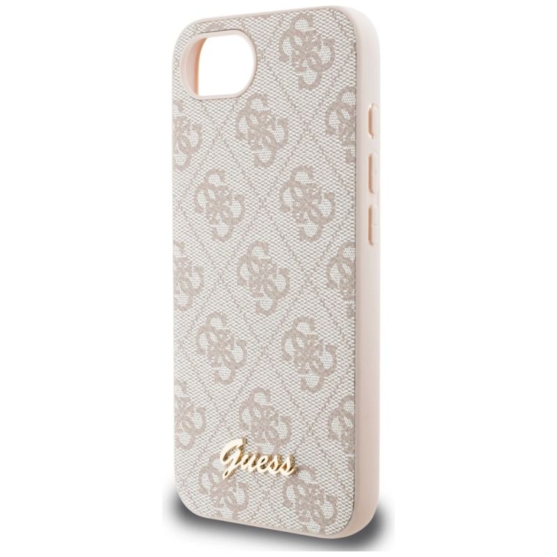 5. Guess 4G Script Logo MagSafe iPhone 16e Case - Pink