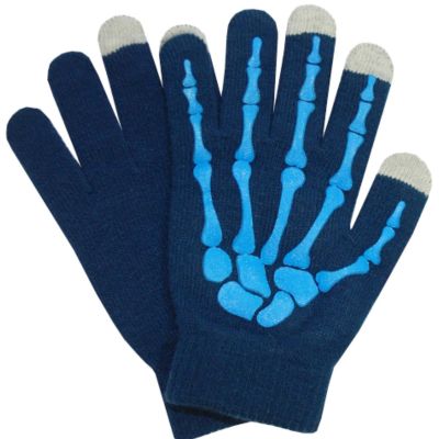 BLUE-NAVY SEMI LINE SMARTPHONE GLOVES