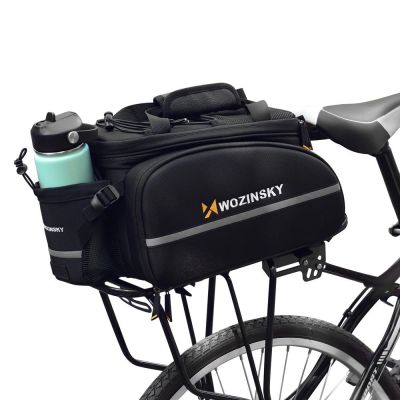 3. Wozinsky large bike rack bag 35l + rain cover black (WBB19BK)