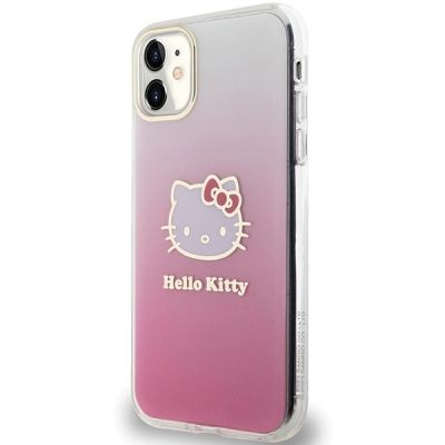 2. Hello Kitty IML Gradient Electrop Kitty Head Case for iPhone 11 / Xr - Pink