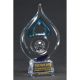 3. Engraved glass trophy + paint filling