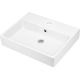 Ceramic countertop/wall-mounted washbasin with tap space - 50x40 cm