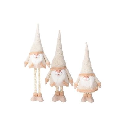 16. SANTA CLAUS ON TELESCOPIC LEGS 30X18X100CM GOLD