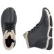 12. Women's leather ankle boots, insulated, black, Rieker 45946-00
