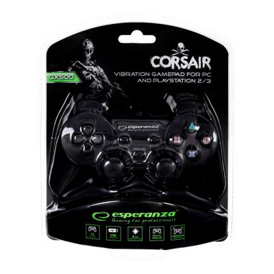 2. Esperanza EG106 Gamepad (PC, PS2, PS3; black)