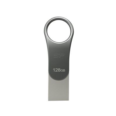 4. Pendrive Silicon Power Mobile C80 128GB Dual USB 3.1/Type-C Silver (SP128GBUC3C80V1S)