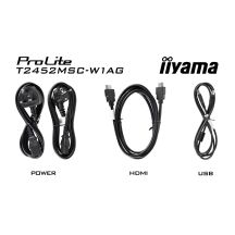 iiyama ProLite T2452MSC-W1AG computer monitor 60.5 cm (23.8") 1920 x 1080 px Full HD LED Touchscreen White