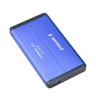 4. GEMBIRD HDD/SSD CASE USB 3.0 2.5" SATA, ALUMINUM, BLUE