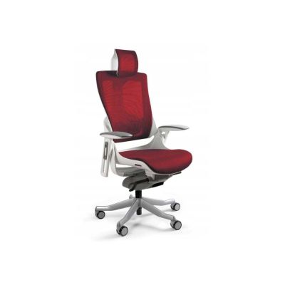 Wau 2 NW44 mesh office chair deepred/white