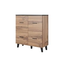 Chest of drawers LOTTA 110 4D wotan + matt black