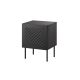 Bedside table 2 pcs SIENA 44.5x40x59 black matt