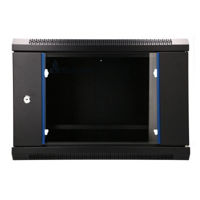 Extralink LITE 6U 530X400 WALL-MOUNTED RACKMOUNT CABINET BLACK Freestanding/Wall/Floor Rack Black