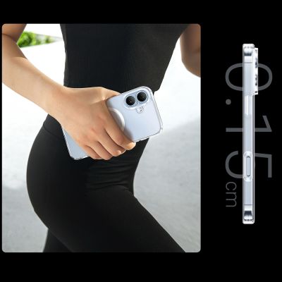 7. Ugreen Classy Clear Magnetic Case for iPhone 16 Plus - Transparent