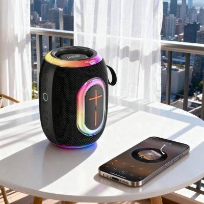 3. Dudao Y22 Wireless Speaker with RGB Backlight Bluetooth 5.3 - Black