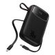 4. Baseus QPow 2 30W 10000mAh Power Bank with Built-in USB-C Cables - Black