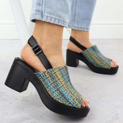 6. Women’s Block-Heel Woven Sandals M.Daszyński MR23126-7