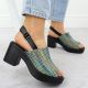6. Women’s Block-Heel Woven Sandals M.Daszyński MR23126-7