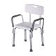 10. Shower chair with backrest and armrests