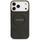 3. Guess Peony Hot Stamp MagSafe Case for iPhone 17 Pro Max - Black