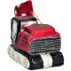 4. GLASS FIGURINE CHRISTMAS ORNAMENT VEHICLE EXCAVATOR MICA