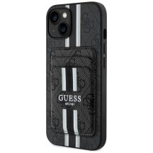 Guess 4G Stripes case with Magsafe wallet for iPhone 15 black
