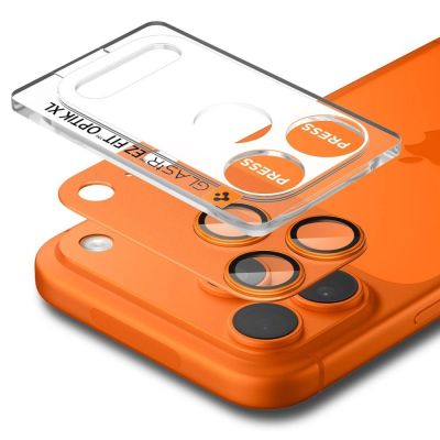 2. Spigen Optik Pro XL Camera Lens Glass for iPhone 17 Pro Max - Orange