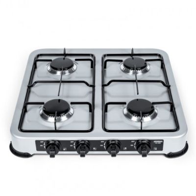 9. PROMIS KG400S GAS STOVE, 4-BURNER, SILVER
