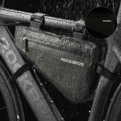 4. Rockbros AS-017 bicycle frame bag 5 l - dark green