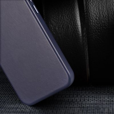 7. Dux Ducis Naples case for iPhone 14 Plus magnetic leather case MagSafe blue