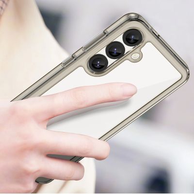 3. Outer Space Case for Samsung Galaxy S25 Edge Flexible Frame Cover - Translucent, Black