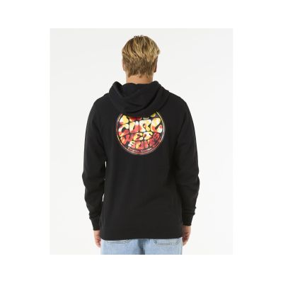 6. RIP CURL Wettie Passage Icon Zip Thru sweatshirt black