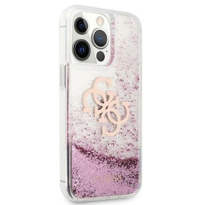 4. Guess GUHCP13XLG4GPI iPhone 13 Pro Max 6.7" pink/pink hardcase 4G Big Liquid Glitter