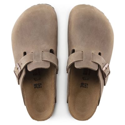 8. Birkenstock Boston Tabacco Brown Oiled Leather Narrow Flip-Flops for Women/Men (0960813)